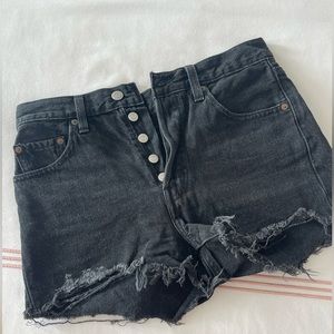 Black Levi Button-fly shorts